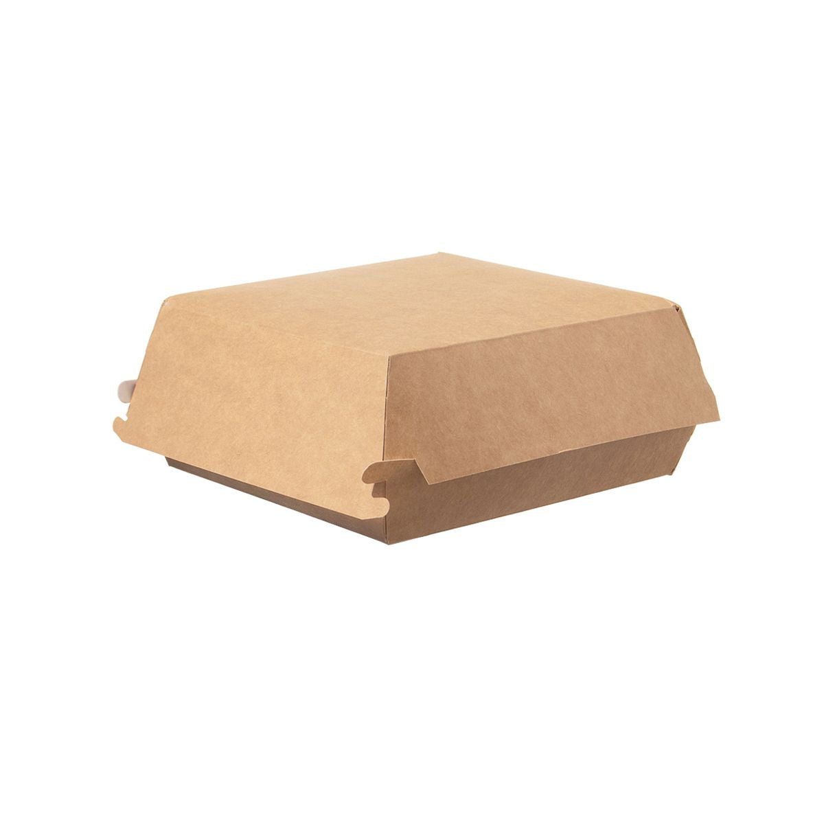 Burger-Box, braun-weiß, 14,5 x 14,5 x 8 cm, Pappe, 400 Stück
