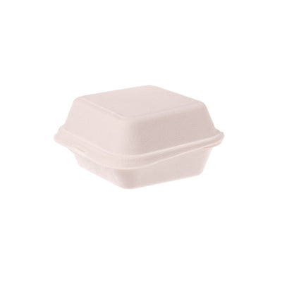 Bagasse-Burgerbox 'L' I15,7 x 15 x 7,8 cm I 500 Stück