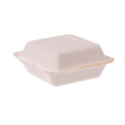 Bagasse-Burgerbox XL, 19,3 x 18,5 x 7,8 cm, 300 Stück