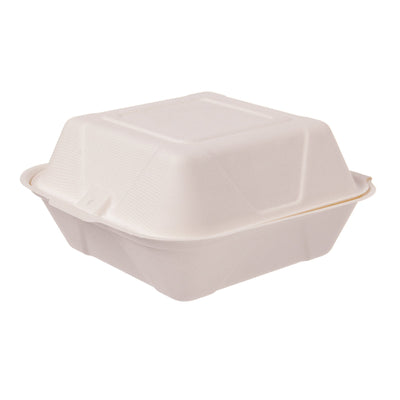 Bagasse-Burgerbox 'XXL', 21,6x21x10,3cm 200 Stück