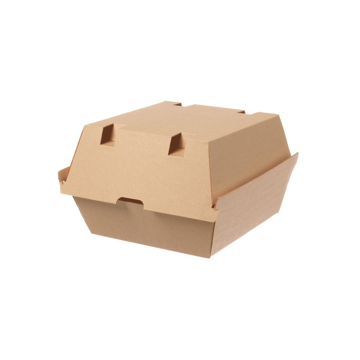 Hamburger Box Wellpappe 125x125x98mm | Braun