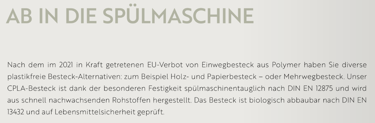 Besteckset 4 tlg. CPLA schwarz