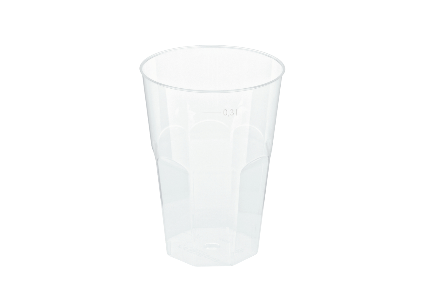 Cocktail Mehrwegbecher PP transparent, leichter Mehrweg-Trinkbecher, Hartplastik - 0,3l