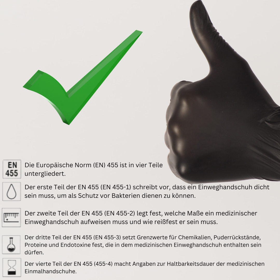 DeinPack Handschuhe Nitril schwarz