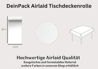 Airlaid Tischtuchrolle 25m x 1,20m