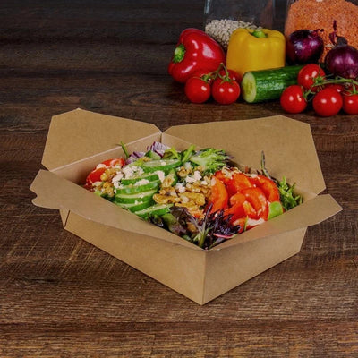 DeinPack Speise Box Take Away I Bio Speisebox mit Faltdeckel