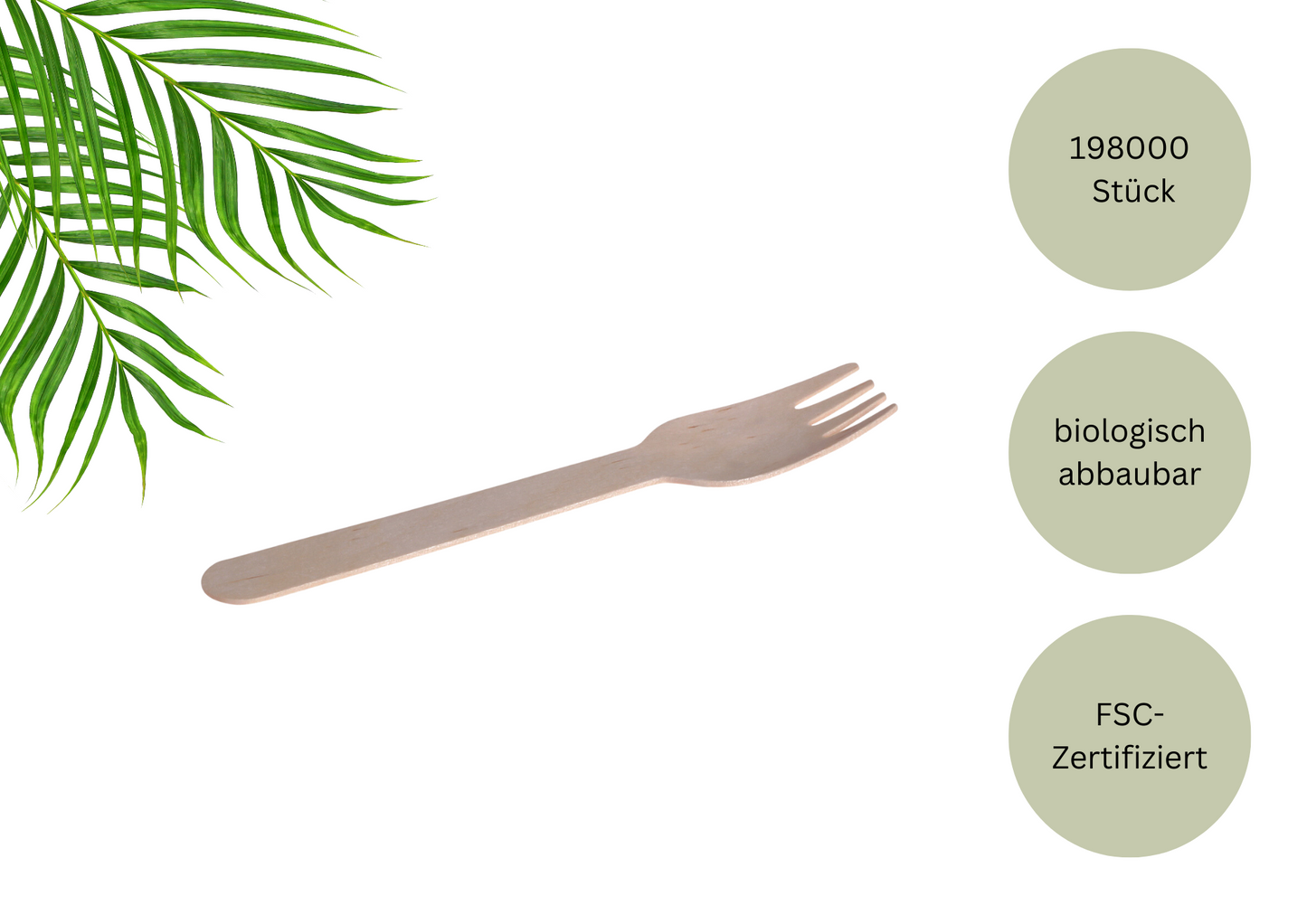Gabel Holz Birke | Einweggabel | kompostierbar | nachhaltig