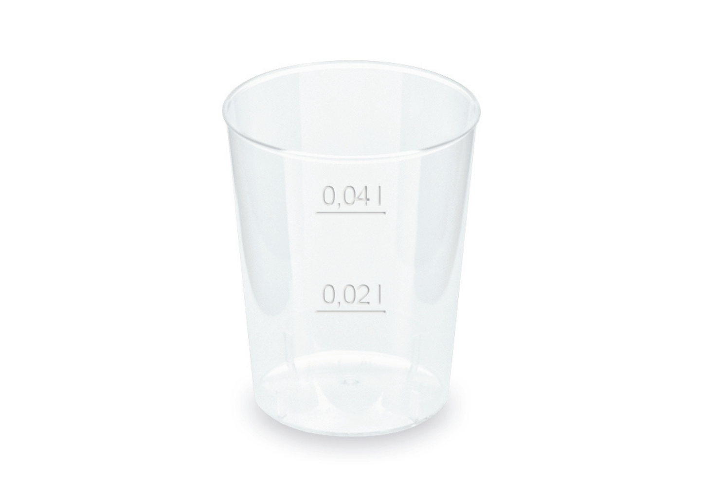 Mehrweg-Schnapsglas, 2 cl und 4 cl, Plastikbecher glasklar für Shots & Party-Drinks
