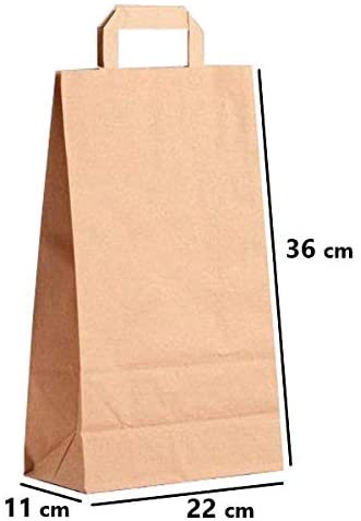 Umweltschonende Papier Tragetaschen 300 Stück 22 x 11 x 36 cm
