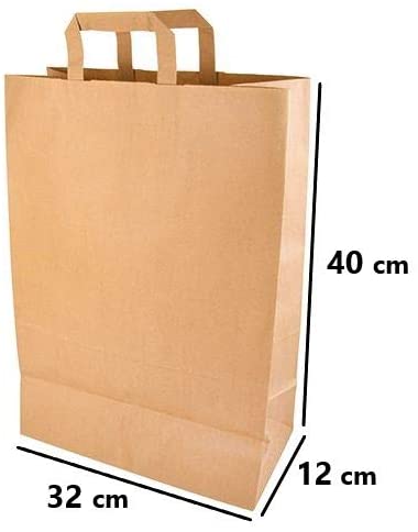 Umweltschonende Papier Tragetaschen 25 Stück 32 x 12 x 40 cm