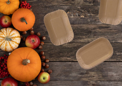 Pappschüsseln Bio Braun | 180x130x30mm 250 Stück