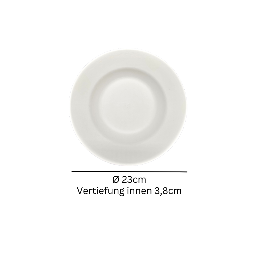 Zuckerrohr Teller elegance rund