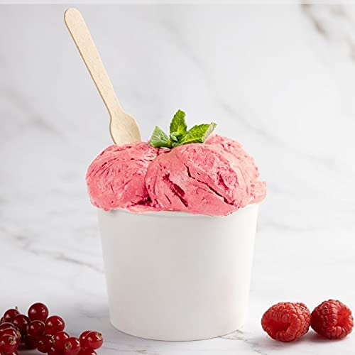 Eisbecher Papp-Becher, 350ml, Pappe-weiß, Ø101x80mm, 50 Stück