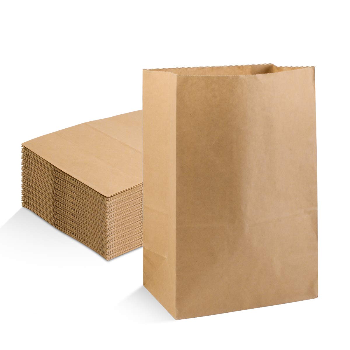 DeinPack kleine Kraftpapier Tüten I Braune Papiertüten Geschenktüten Bio I Papier Tüte mit Boden recyclebar I Blockbodenbeutel ungebleicht I Bodenbeutel biologisch abbaubar I Größe S