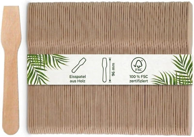 DeinPack Eislöffel aus Birkenholz FSC® 100% – 9,6 cm