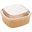 Salat-Schalen, Karton, 1200ml inkl. rPET-Deckel eckig, 170x170x85mm, 300 Stück