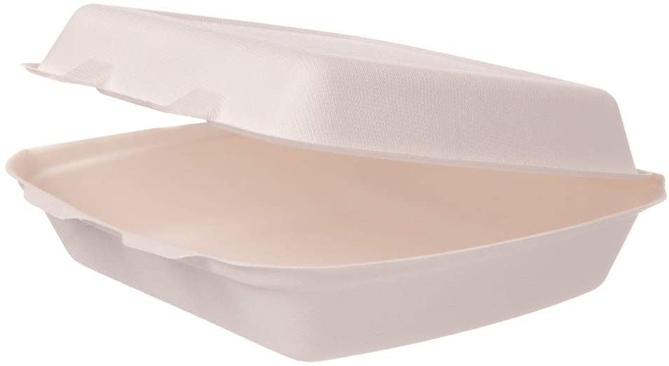 DeinPack Menübox ungeteilt mit Klappdeckel 1200 ml I 200 Menüschalen 236 x 231 x 81 mm weiß