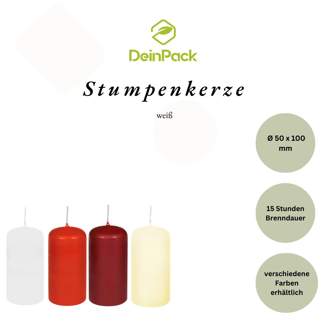 Stumpenkerze 50x100mm