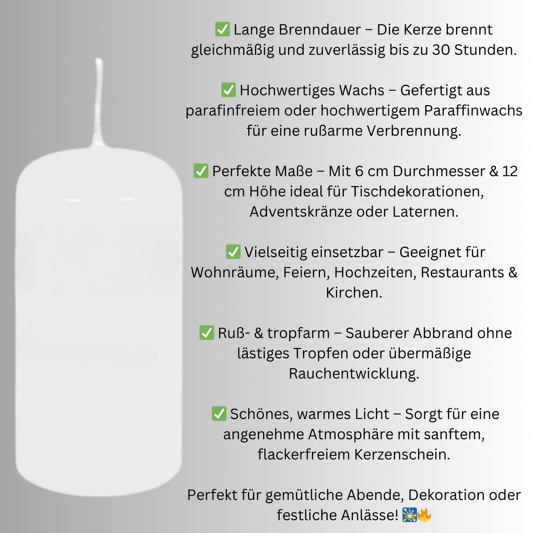 Stumpenkerze 60x120mm