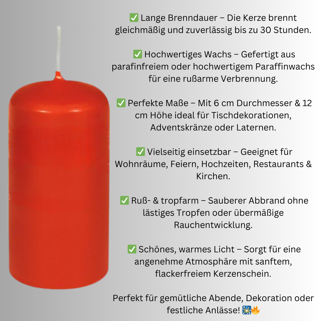 Stumpenkerze 60x120mm