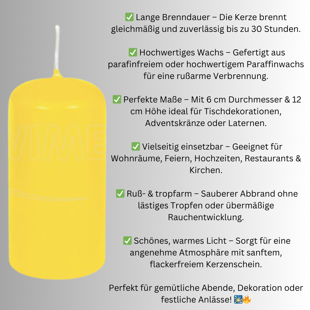 Stumpenkerze 60x120mm