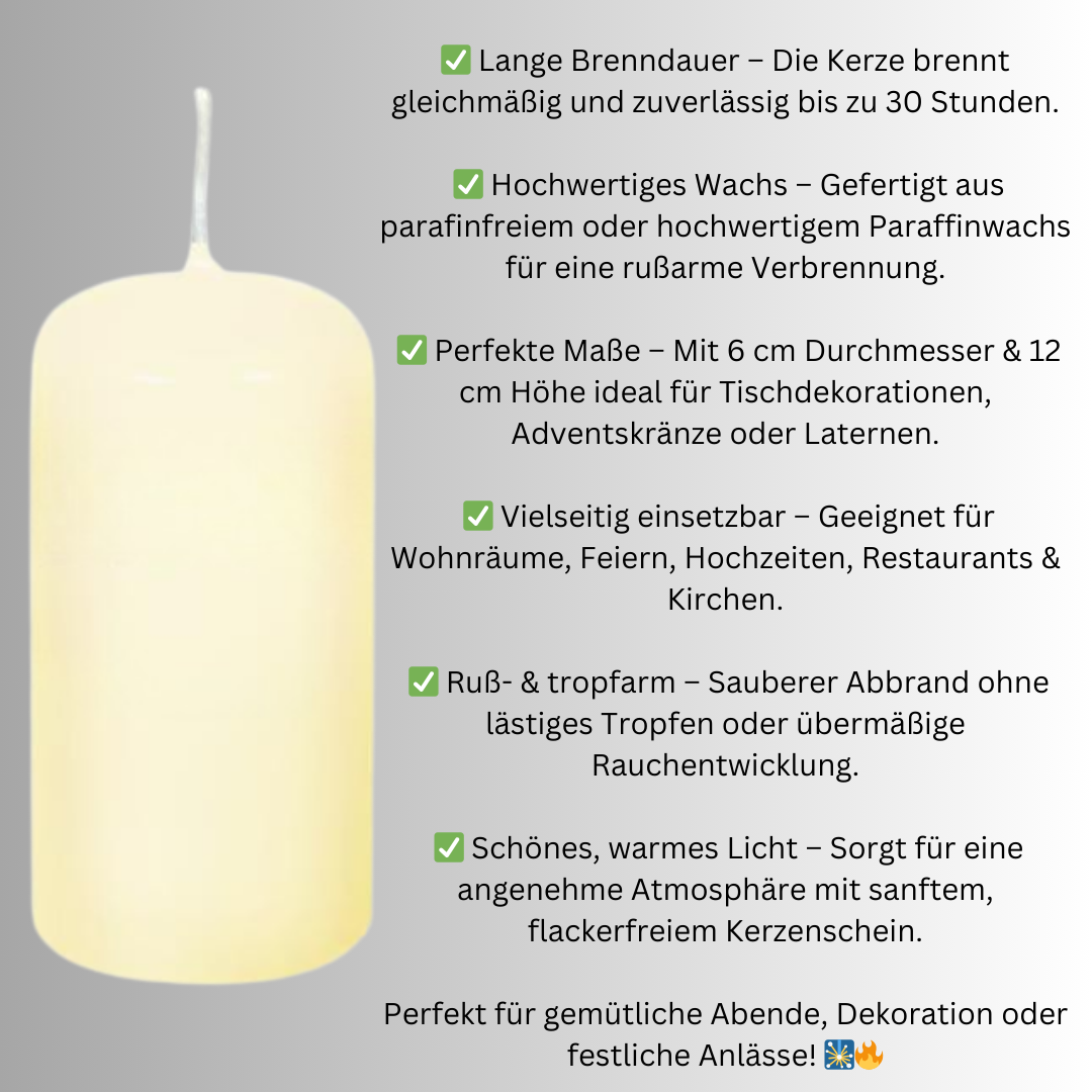Stumpenkerze 60x120mm
