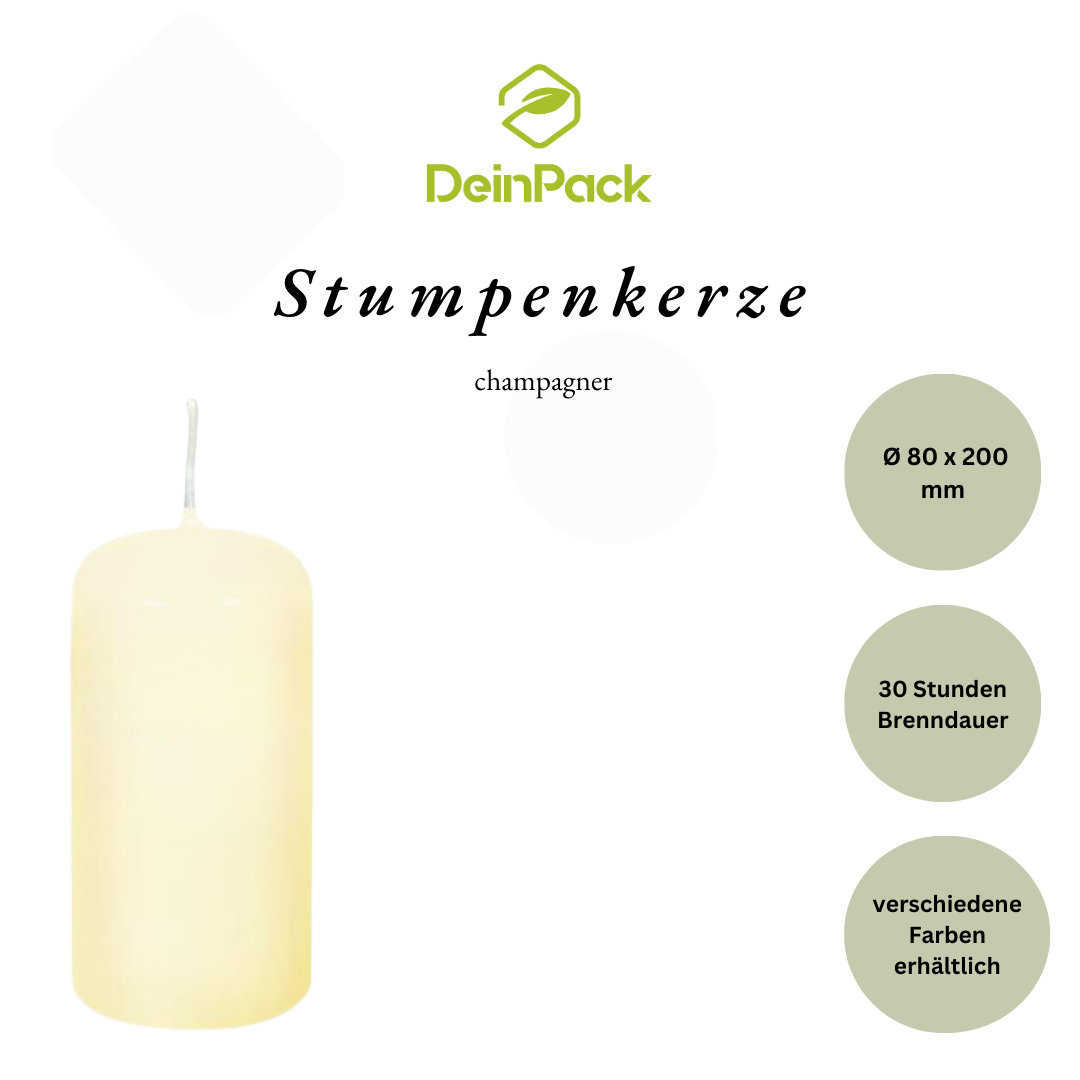 Stumpenkerze 80x200mm