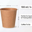 DeinPack Espressobecher 100 ml / 4 oz – Kraftpapier braun