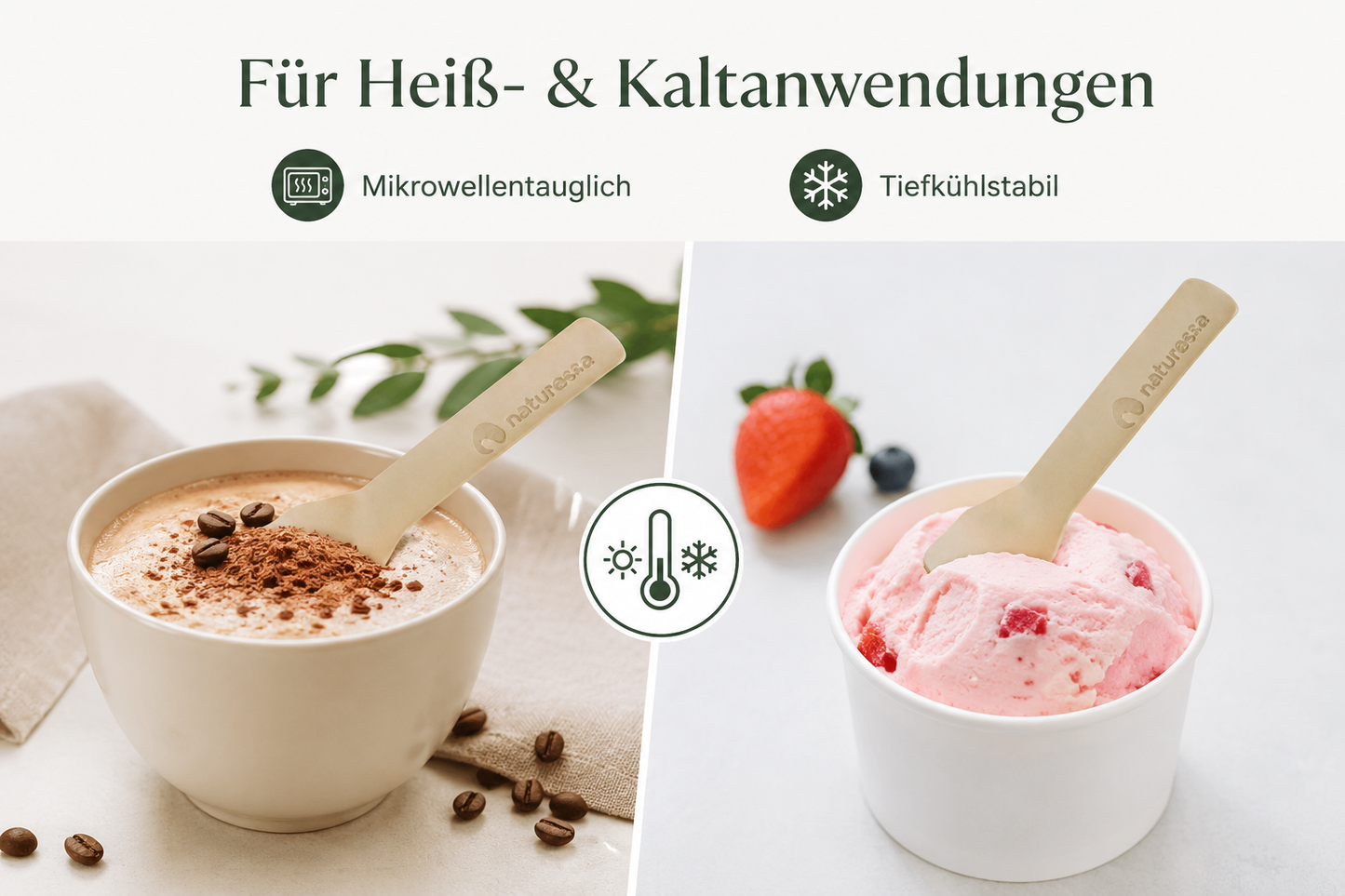 Einweg Eislöffel Papier 9,5 cm – stabil, geschmacksneutral