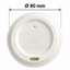 Bagasse Deckel Ø80 & Ø90 mm – Kaffeebecher Deckel weiß