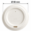 Bagasse Deckel Ø80 & Ø90 mm – Kaffeebecher Deckel weiß