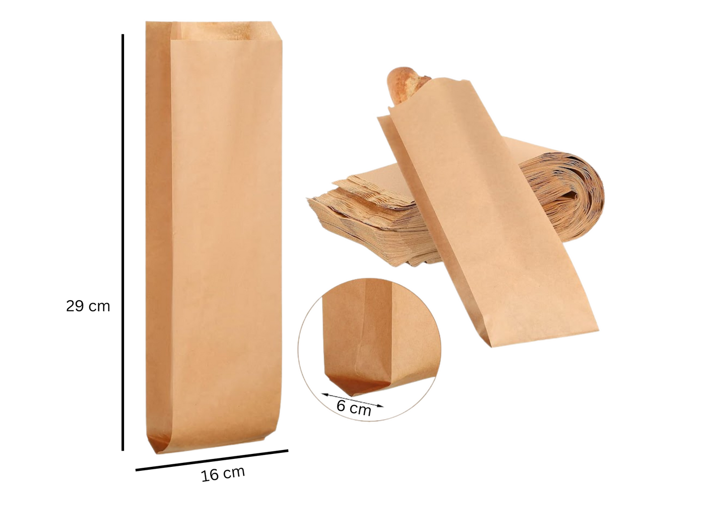 Papierbeutel Kraft braun