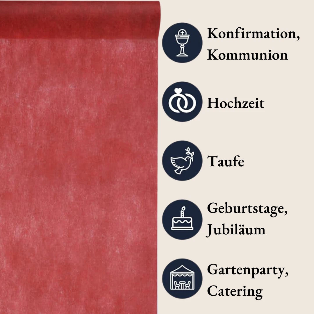 DeinPack Vlies Tischläufer Rolle 30 cm x 10 m - verschiedene Farben