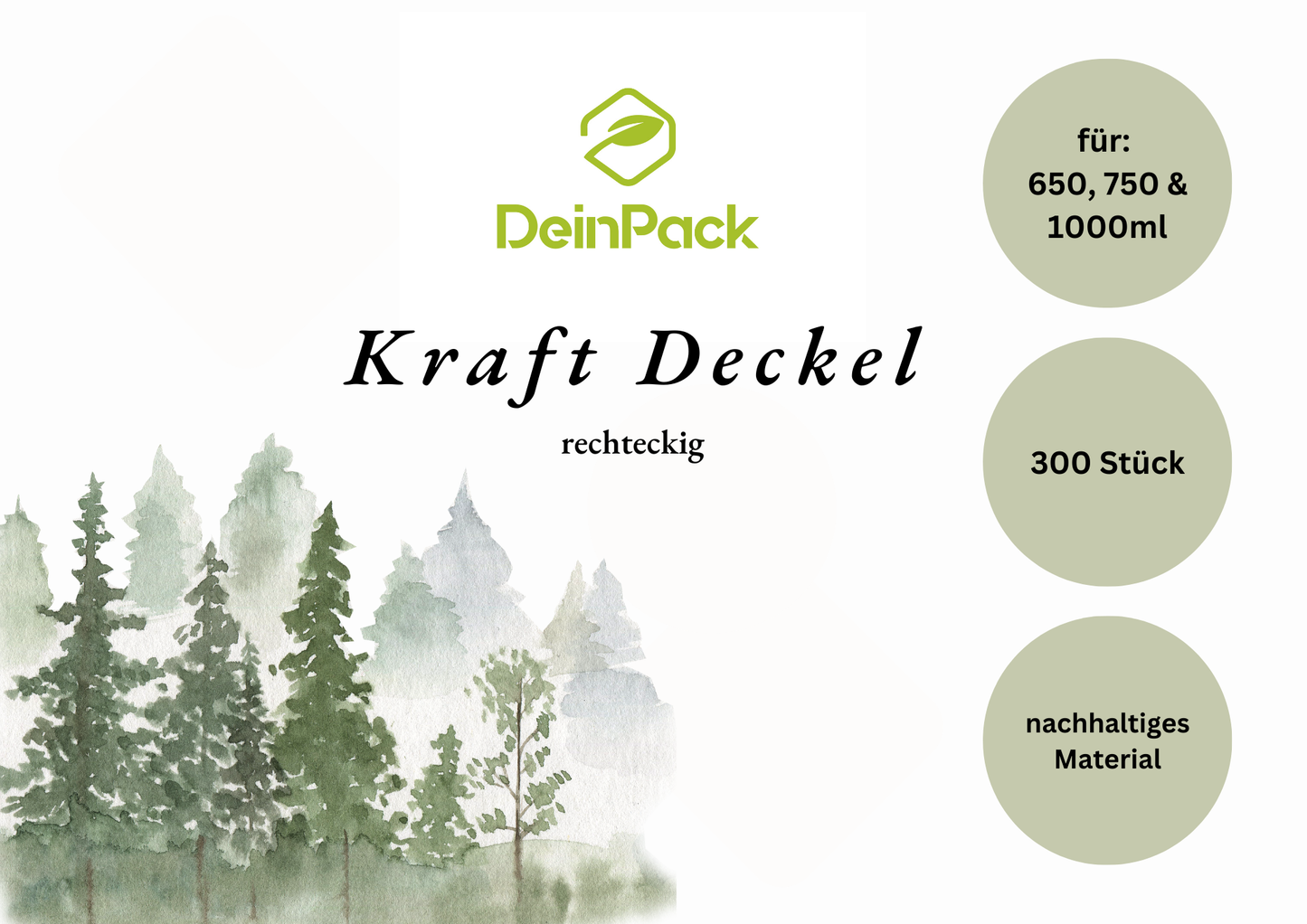 Flachdeckel rechteckig Kraft  173x120mm