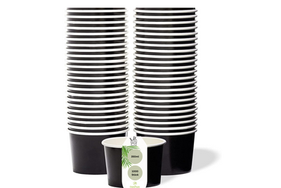 Eisbecher Papp-Becher, 350ml, Pappe-schwarz, Ø101x80mm, 1000 Stück
