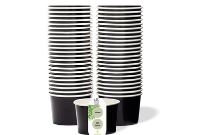 Eisbecher Papp-Becher, 350ml, Pappe-schwarz, Ø101x80mm, 200 Stück