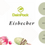 Eisbecher Papp-Becher, 350ml, Pappe-schwarz, Ø101x80mm, 50 Stück