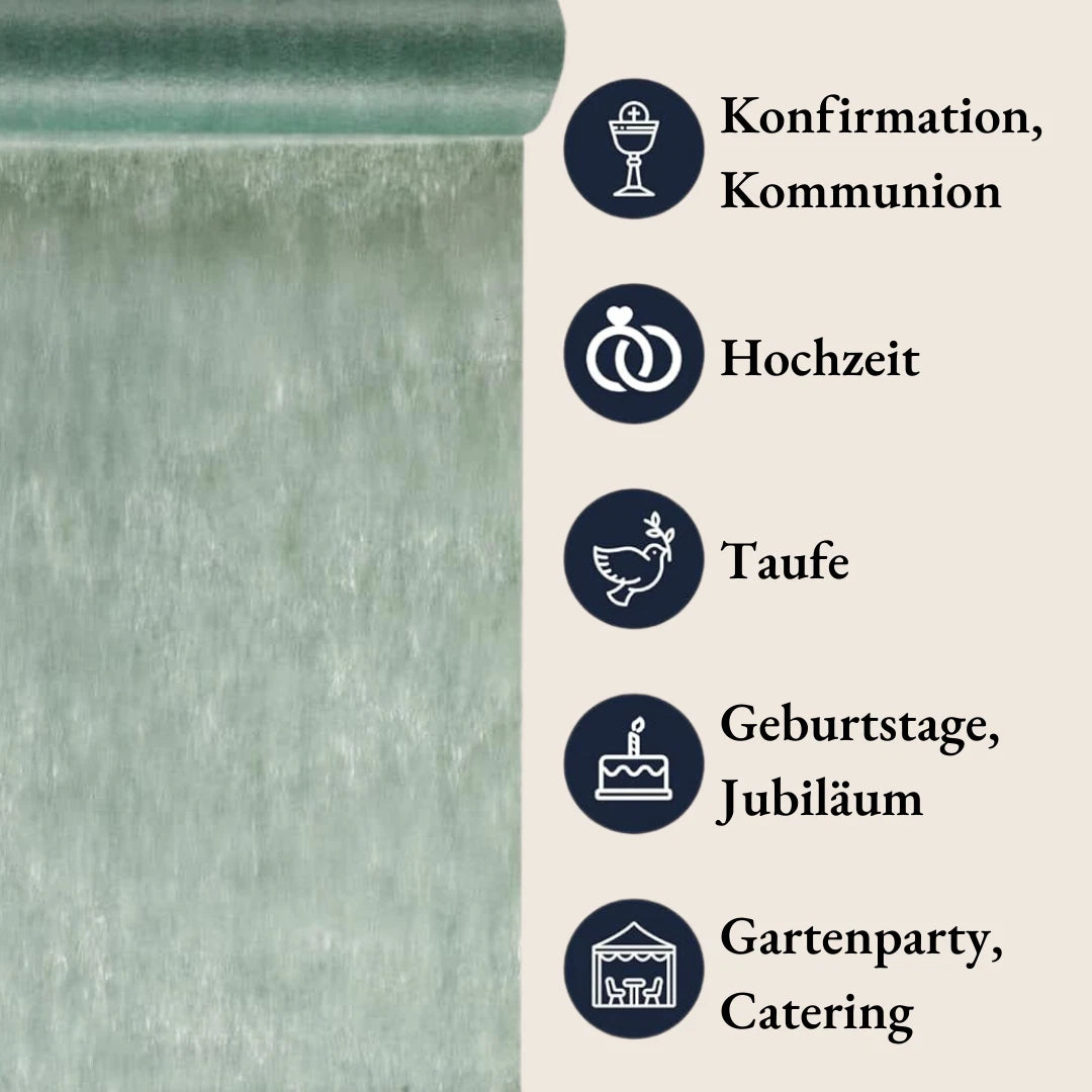 DeinPack Vlies Tischläufer Rolle 30 cm x 10 m - verschiedene Farben