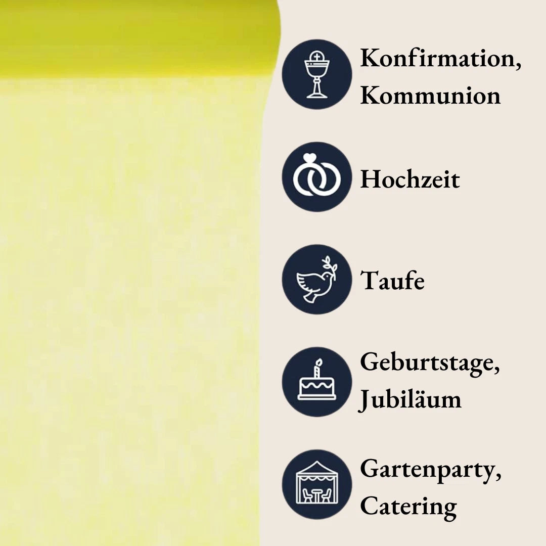 DeinPack Vlies Tischläufer Rolle 30 cm x 10 m - verschiedene Farben