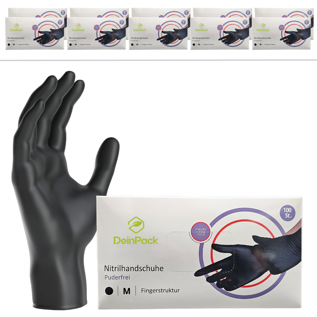 DeinPack Handschuhe Nitril schwarz