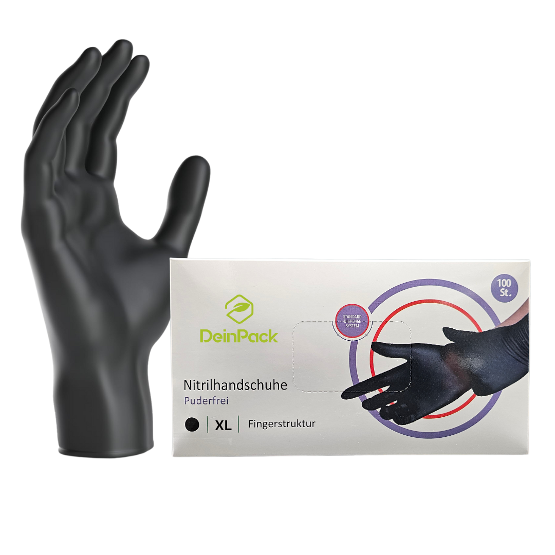 DeinPack Handschuhe Nitril schwarz