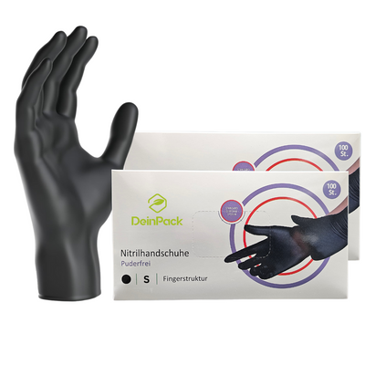 DeinPack Handschuhe Nitril schwarz
