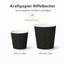DeinPack doppelwandige Riffelbecher schwarz | Kaffeebecher | diverse Größen