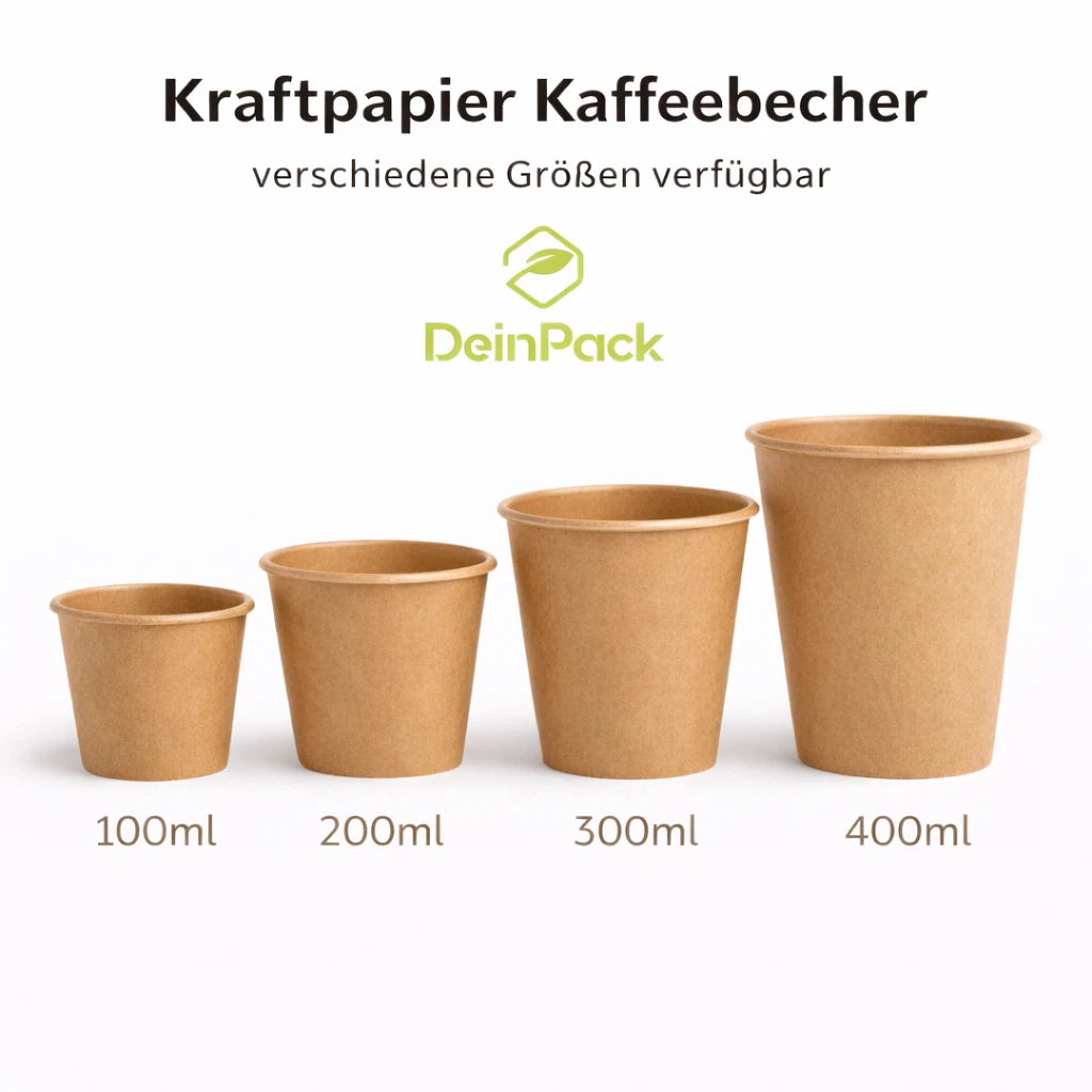 Kaffeebecher Pappbecher braun I Probierbecher Trinkbecher | div. Größen