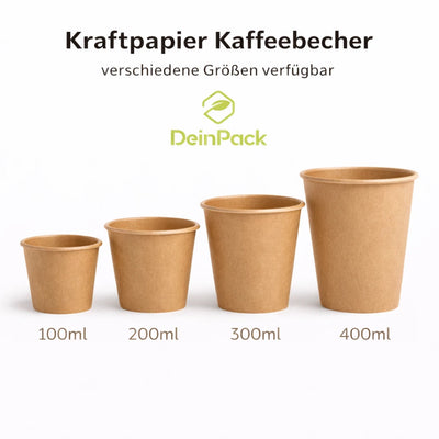 Kaffeebecher Pappbecher braun I Probierbecher Trinkbecher | div. Größen