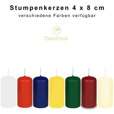 Stumpenkerze Ø40 x 80 mm HORECA Qualität | 10 Stunden Brenndauer