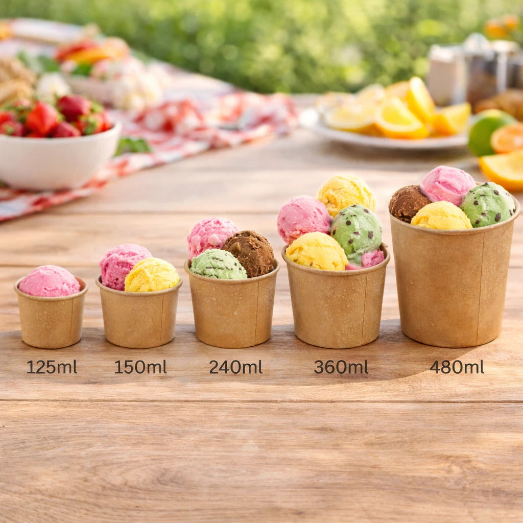 Universal Karton | Eisbecher | Einwegschalen für EIS