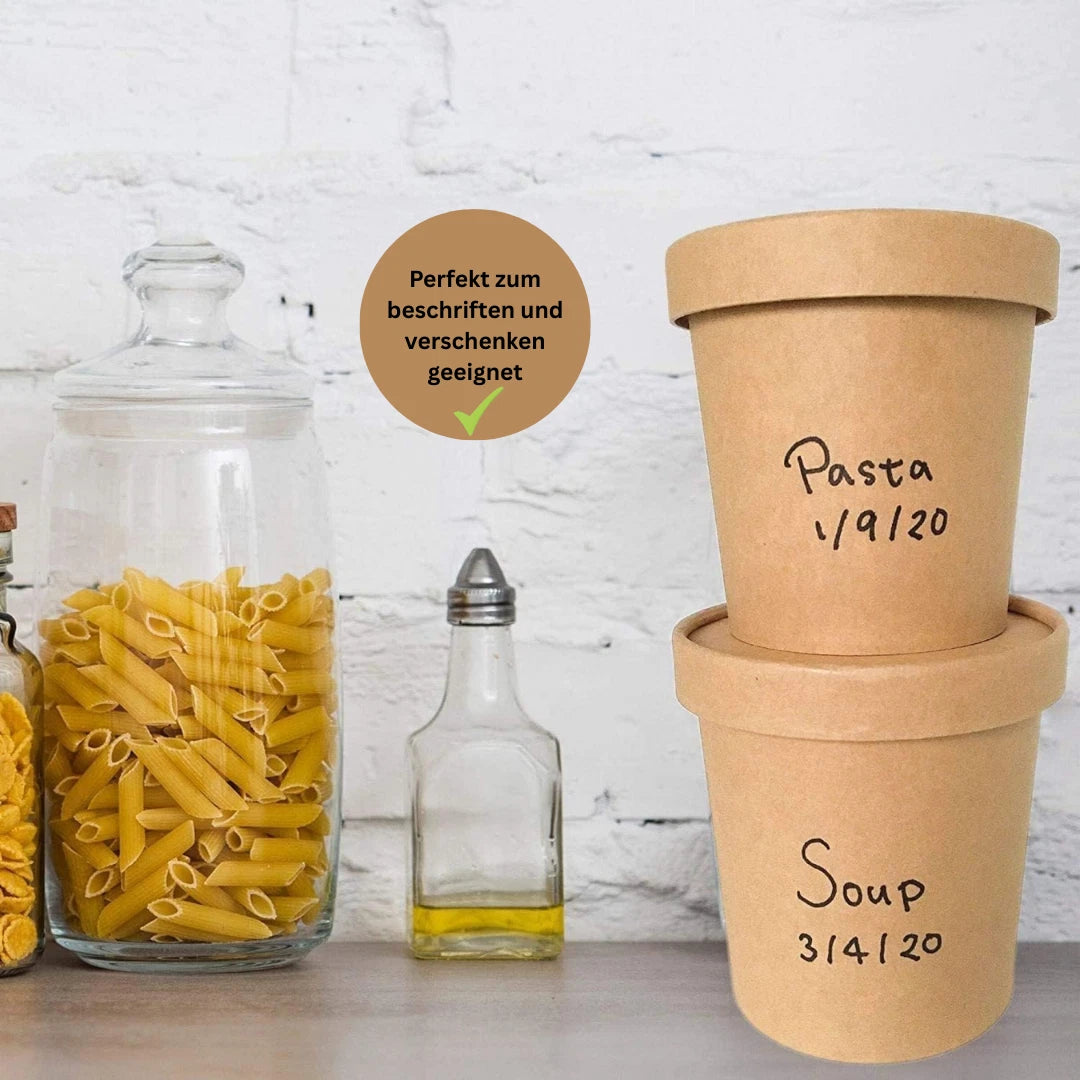 Suppenbecher to Go mit Deckel braun | Einwegbecher | div. Größen