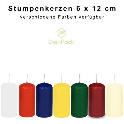 Stumpenkerze Ø60 x 120 mm HORECA Qualität | 30 Stunden Brenndauer