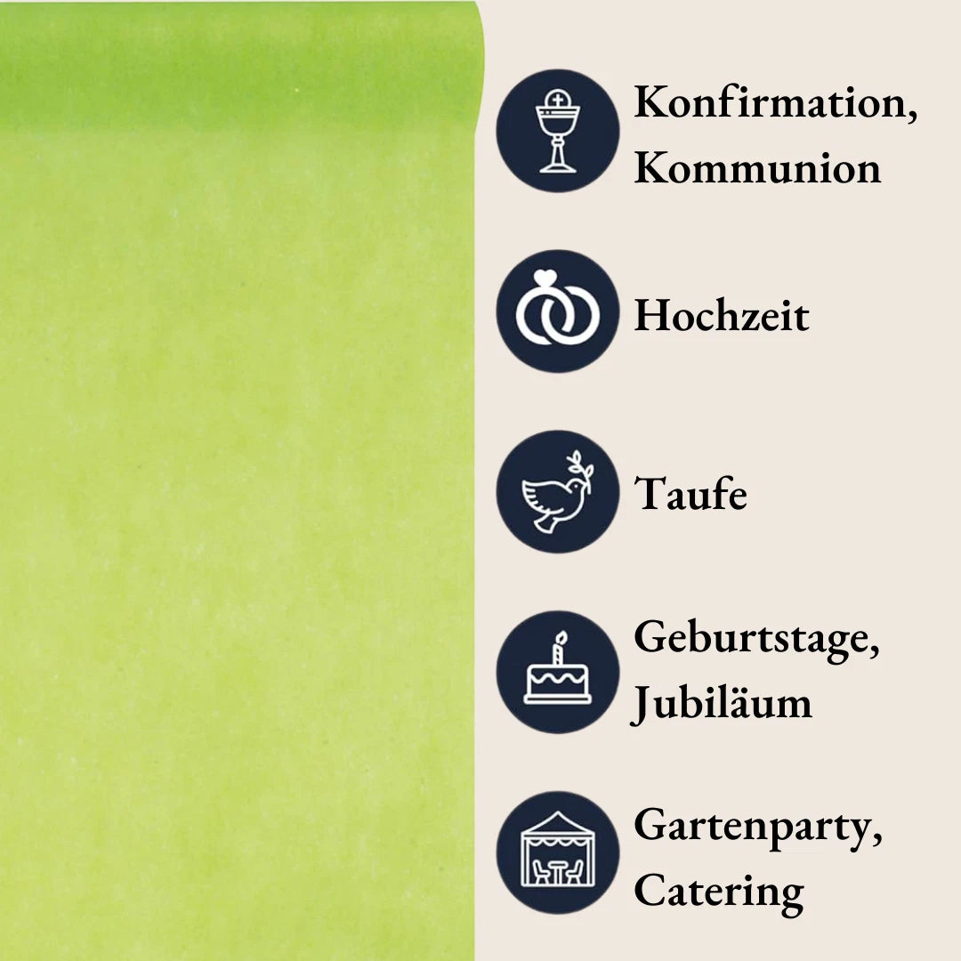 DeinPack Vlies Tischläufer Rolle 30 cm x 10 m - verschiedene Farben